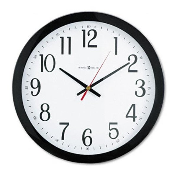 Howard Miller Clock Howard Miller Clock 625166 Gallery Wall Clock  16in  Black  1 AA Battery 625166